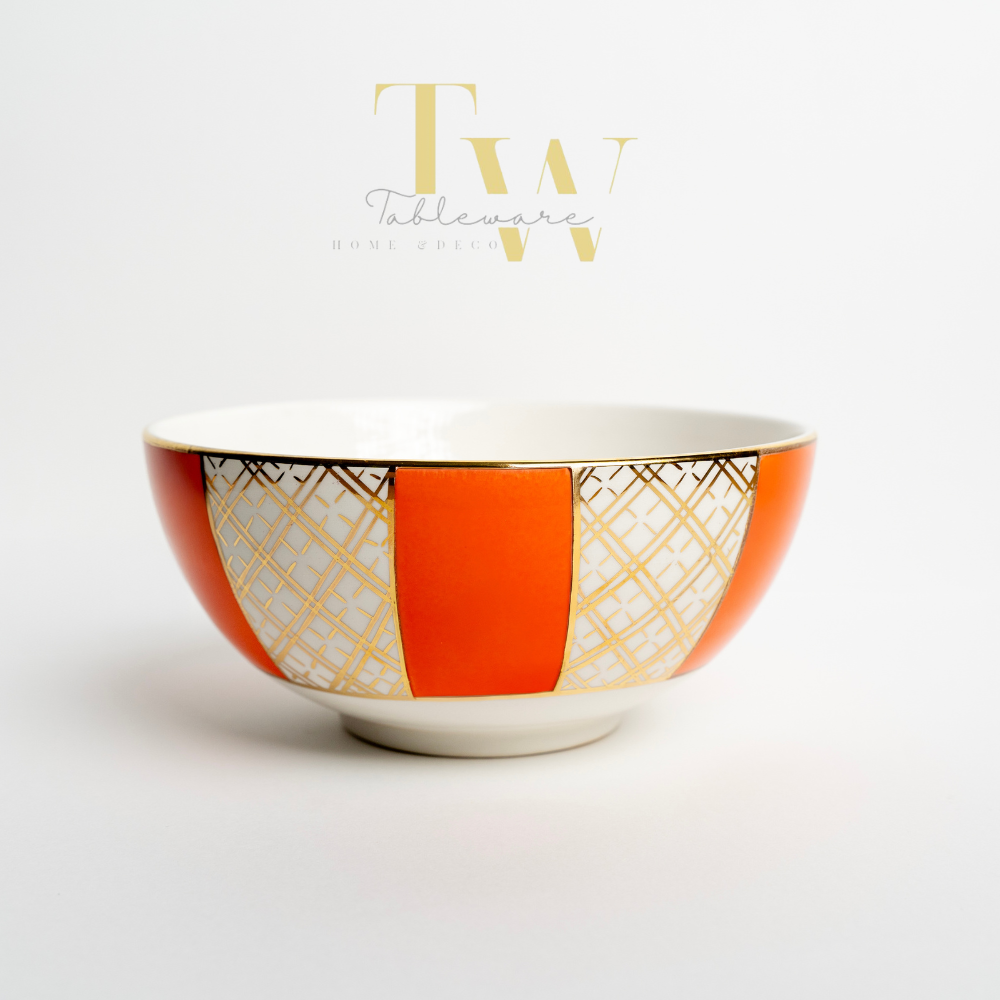 Saladier Artisanal Rond Orange